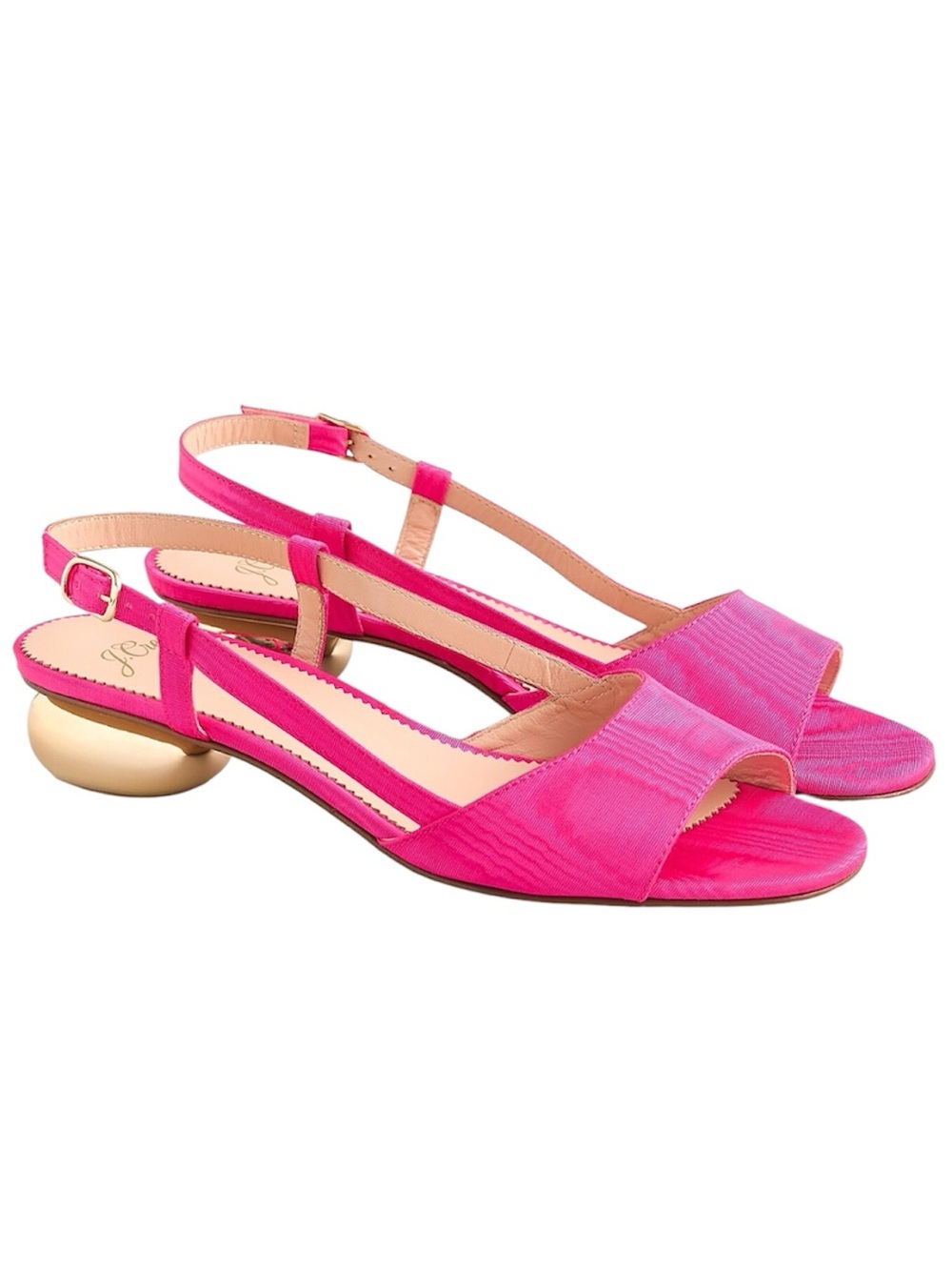 J. Crew Slingbacks in silk faille with abstract heel Size 11 NWOT